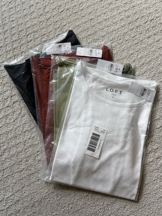 LOFT Tops - NWT LOFT bundle of four (4) Modern Wedge Tee shirts, size Large